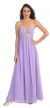 Strapless Rhinestones Bust Long Formal Bridesmaid Dress in Lilac